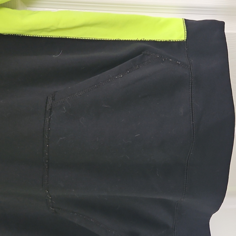 Nike Men's Black and Neon Yellow Hoodie - Picture 2 of 4